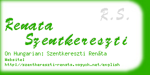 renata szentkereszti business card
