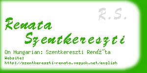 renata szentkereszti business card